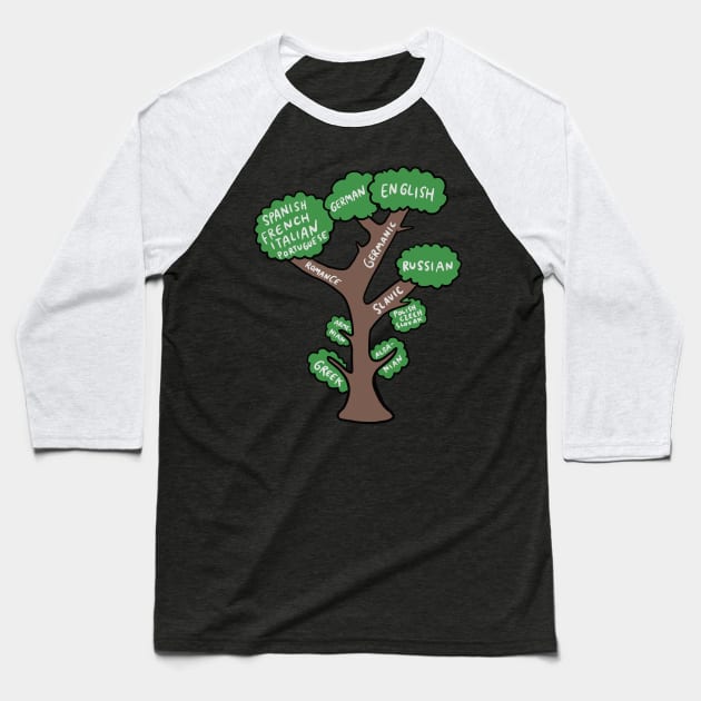 Language Tree - Linguistic Graphic (Linguist design) Baseball T-Shirt by isstgeschichte